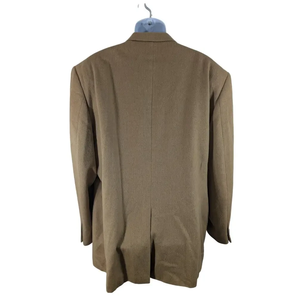 JOSEPH & FEISS! 100% CAMEL HAIR BEIGE/TAN 2 BUTTON, FULLY LINED JACKET! SZ 50XL